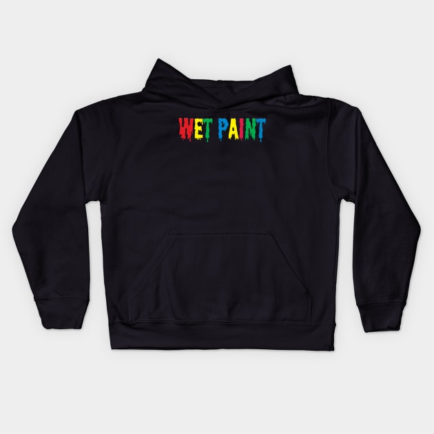 WET PAINT Kids Hoodie by robertkask